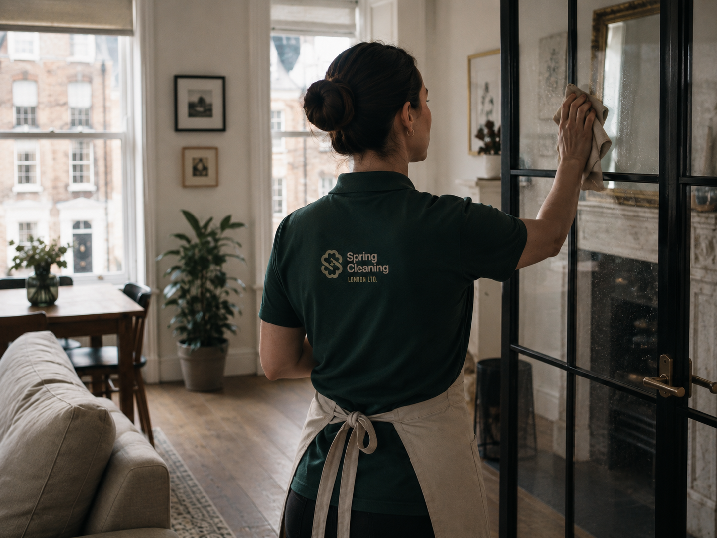 Spring Cleaning London cleaner working inside a London home